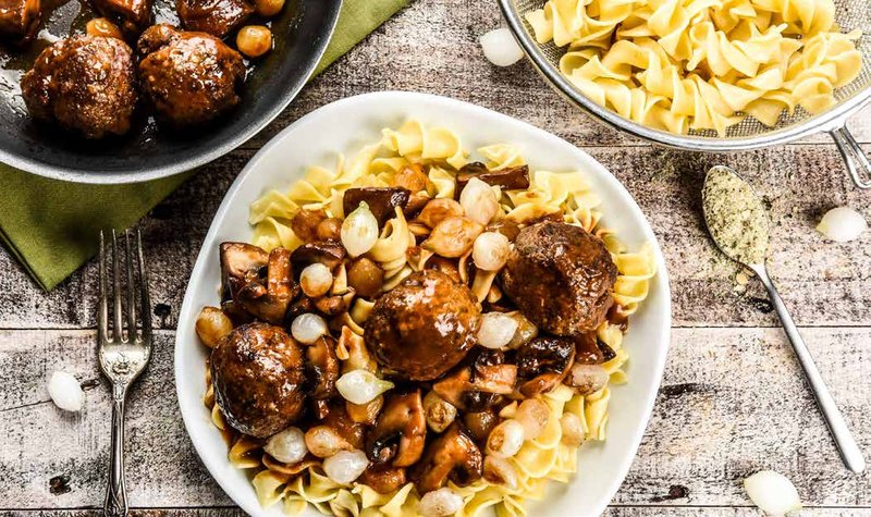 Beef Meatball Bourguignon