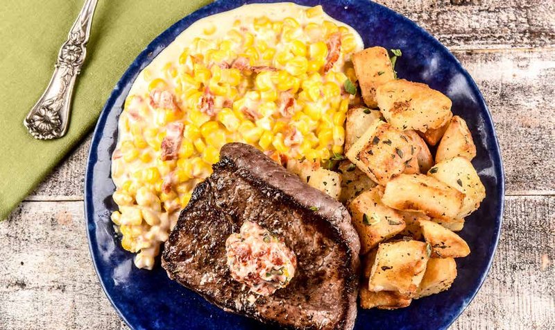 Blade Steak with Dried Tomato-Oregano Butter