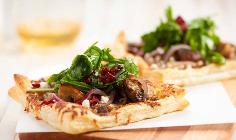 Cremini Mushroom and Goat Cheese Tarts
