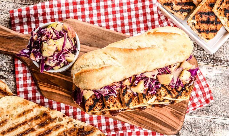 Grilled BBQ Tofu Sandwich