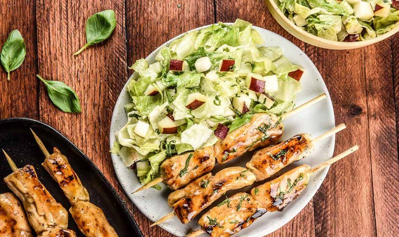 Grilled Miso-Honey Chicken Skewers