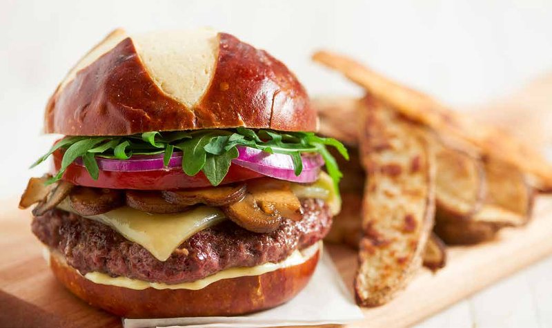 Mushroom and Swiss Beef Burger