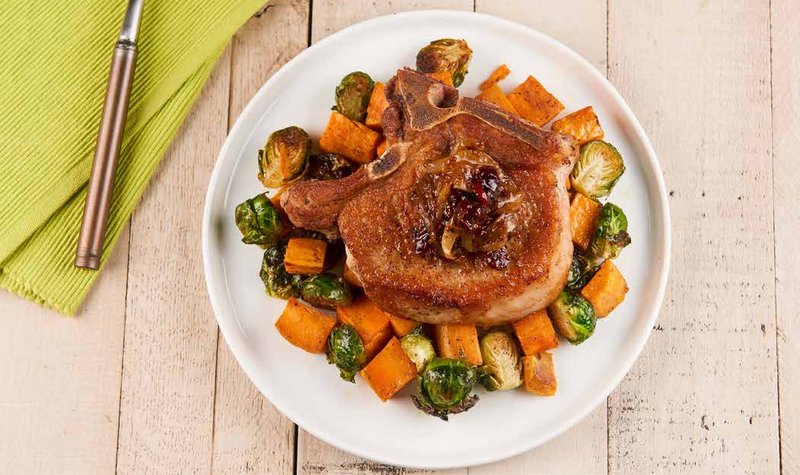 Pork Chop and Cranberry Mostarda