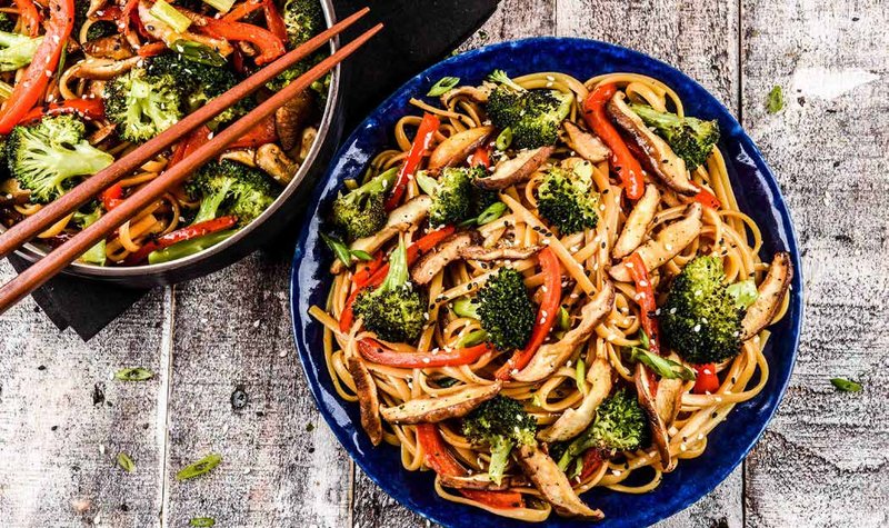 Teriyaki Charred Broccoli and Shiitake Mushrooms