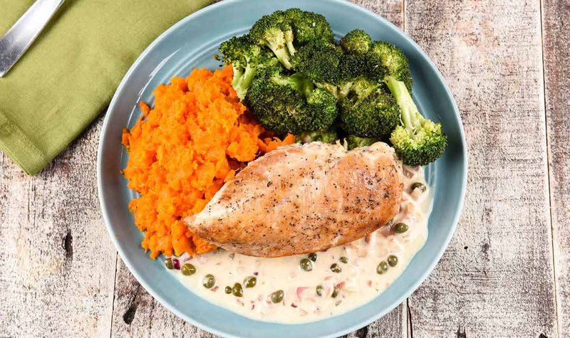 Chicken with Green Peppercorn Sauce