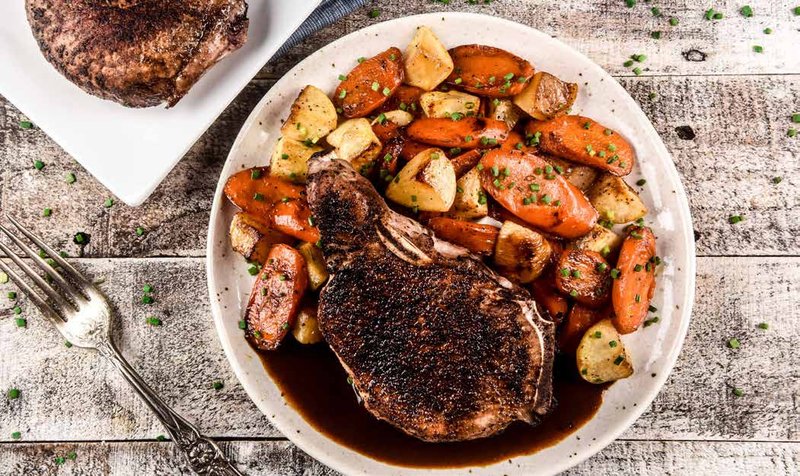 Coffee Rubbed Bone-In Pork Chop