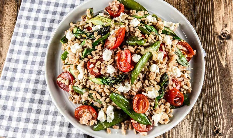 Farro Salad with Asparagus