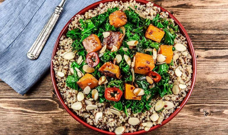 Glazed Squash and Quinoa Bowl