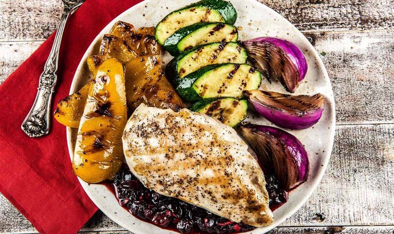 Grilled Chicken with Cherry Chimichurri