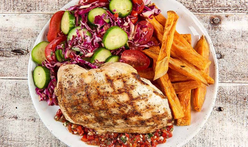 Grilled Chicken with Garlic and Herb Wasakaka Sauce