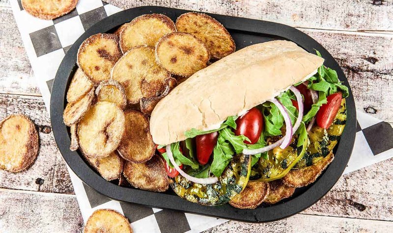 Grilled Green Tomato Po' Boy
