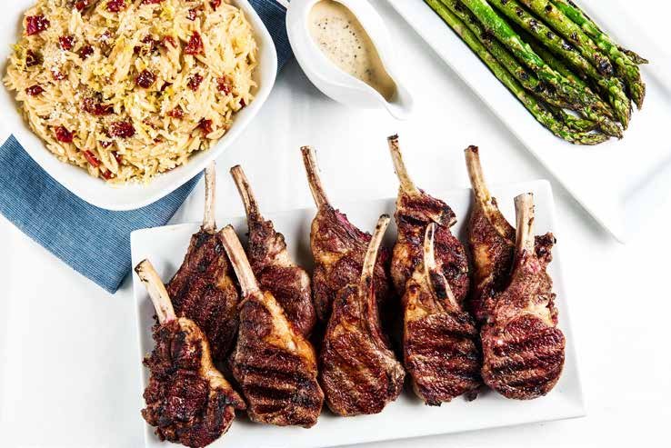 Grilled Lamb Chops with Orzo