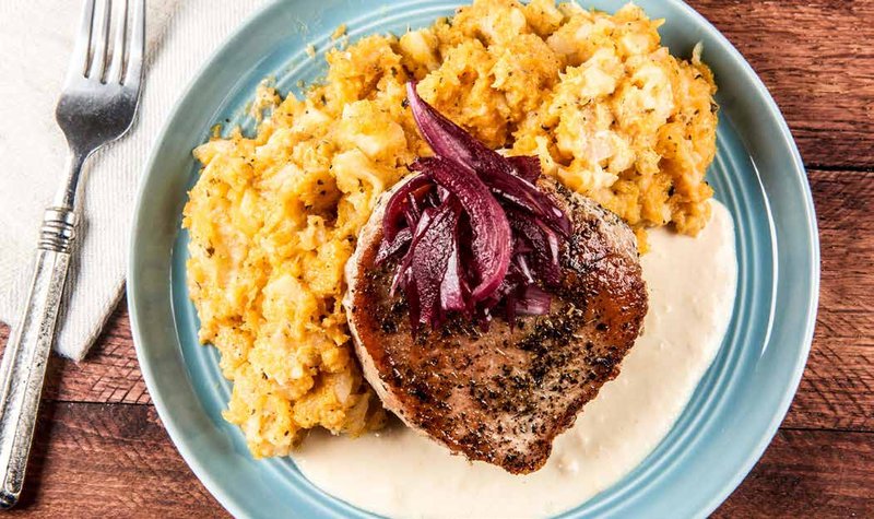Italian Pork Chop and Butternut-Apple Mash