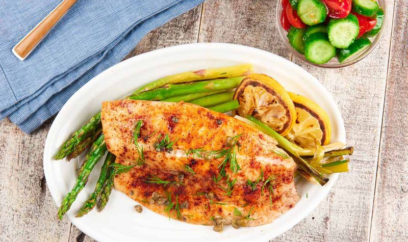 Mediterranean-Style Broiled Tilapia