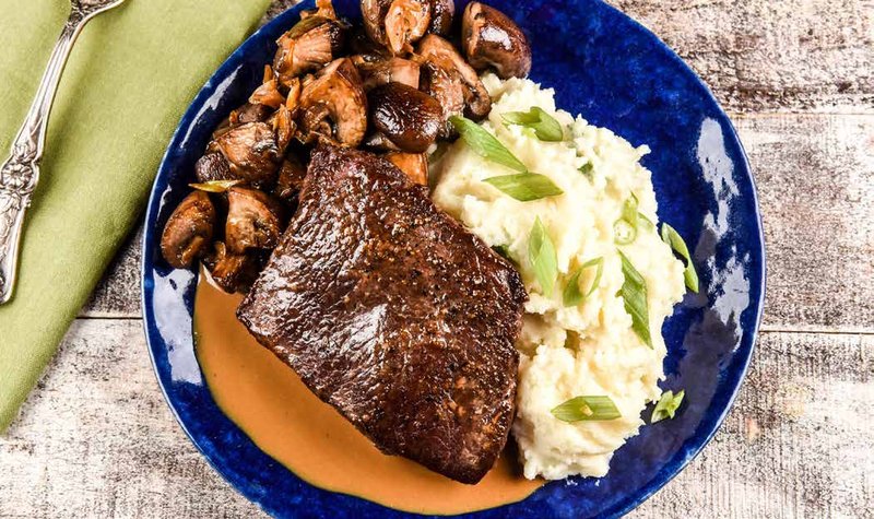 Steak Marsala with Parmesan Mash