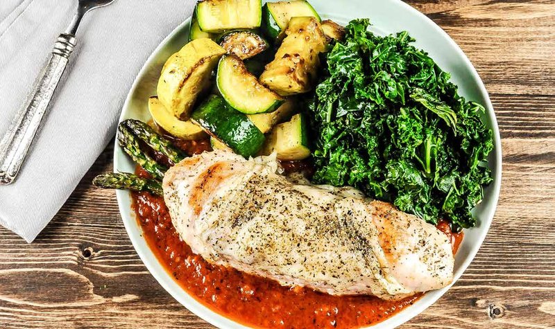 Swiss and Asparagus Stuffed Chicken